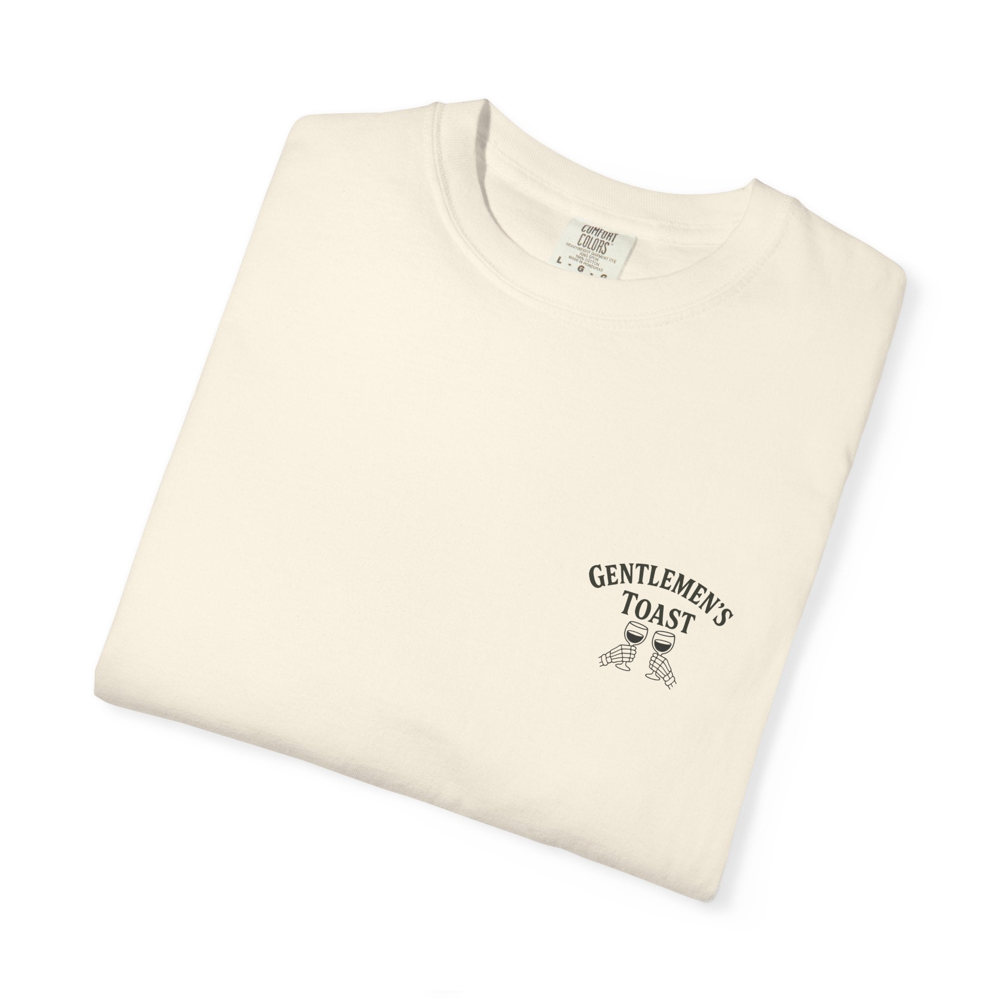 Gentlemen’s Toast B&W Tee | Comfort Colors Vintage Halloween T-Shirt