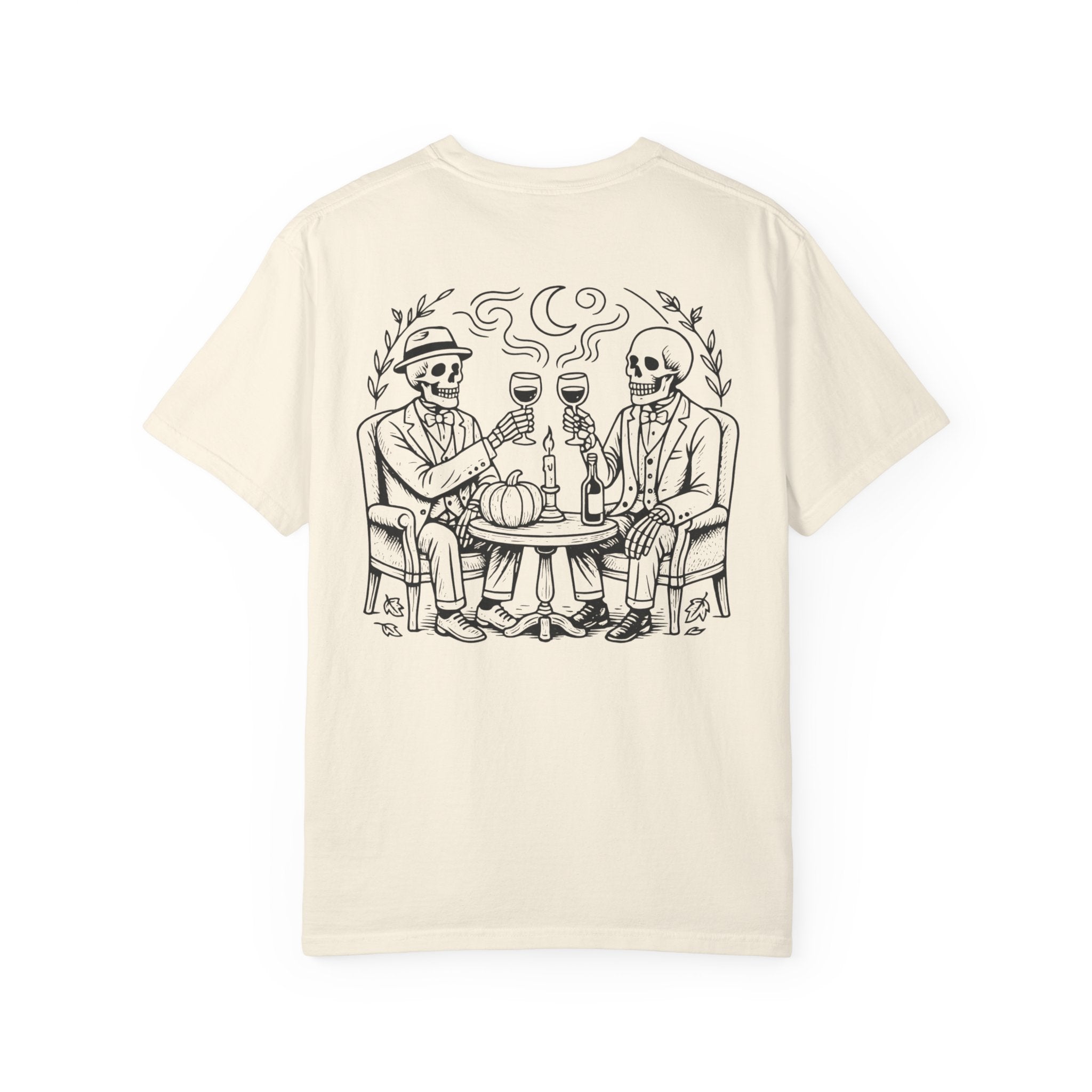 Gentlemen’s Toast B&W Tee | Comfort Colors Vintage Halloween T-Shirt