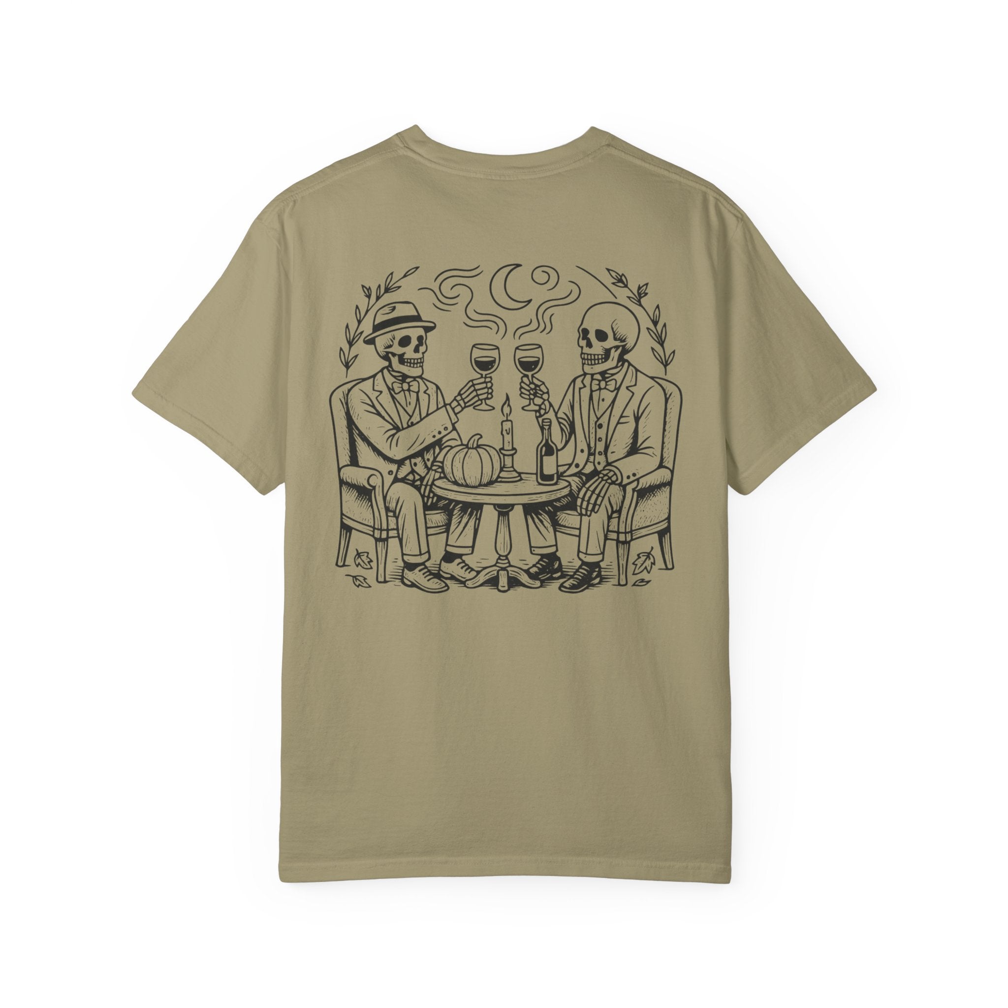 Gentlemen’s Toast B&W Tee | Comfort Colors Vintage Halloween T-Shirt