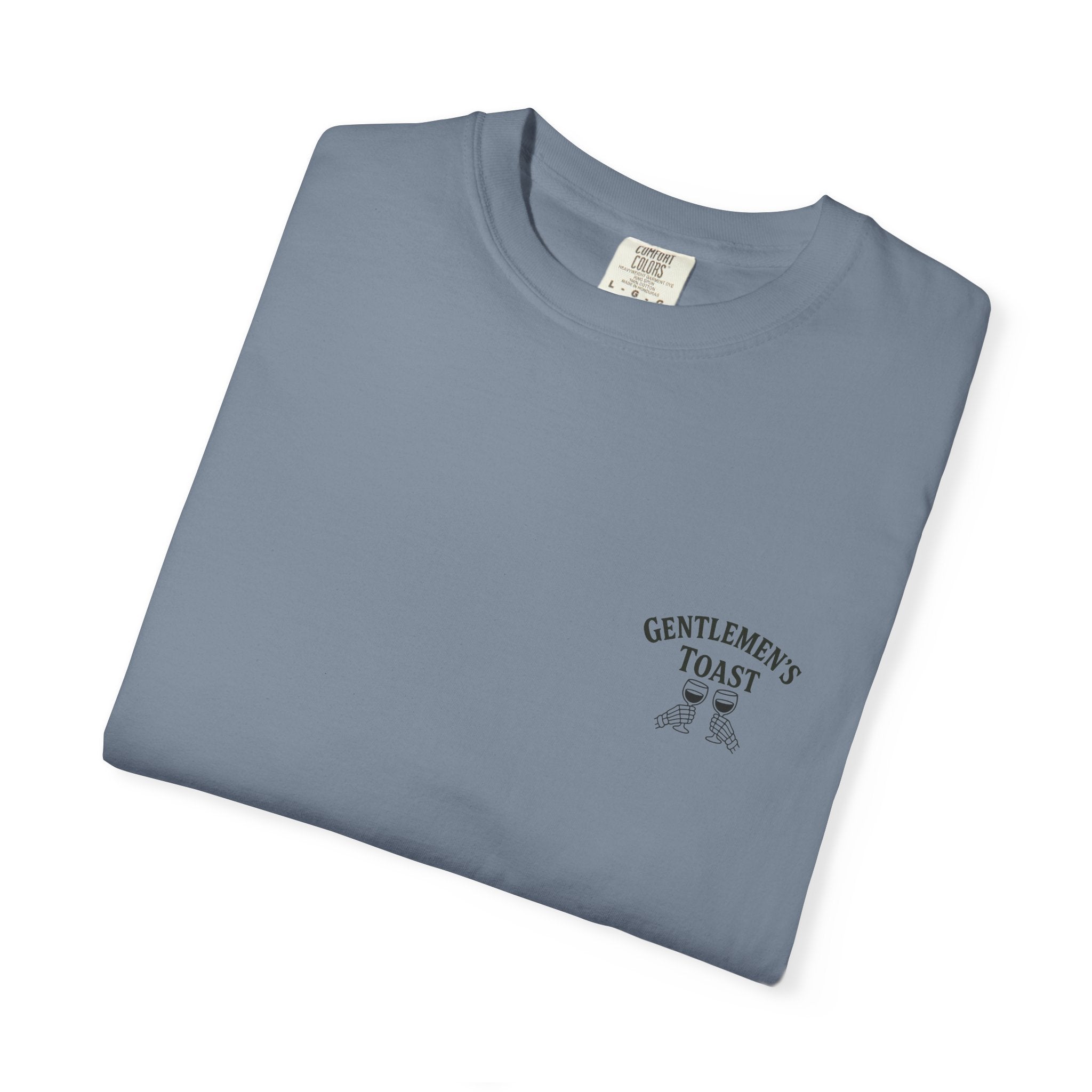 Gentlemen’s Toast B&W Tee | Comfort Colors Vintage Halloween T-Shirt