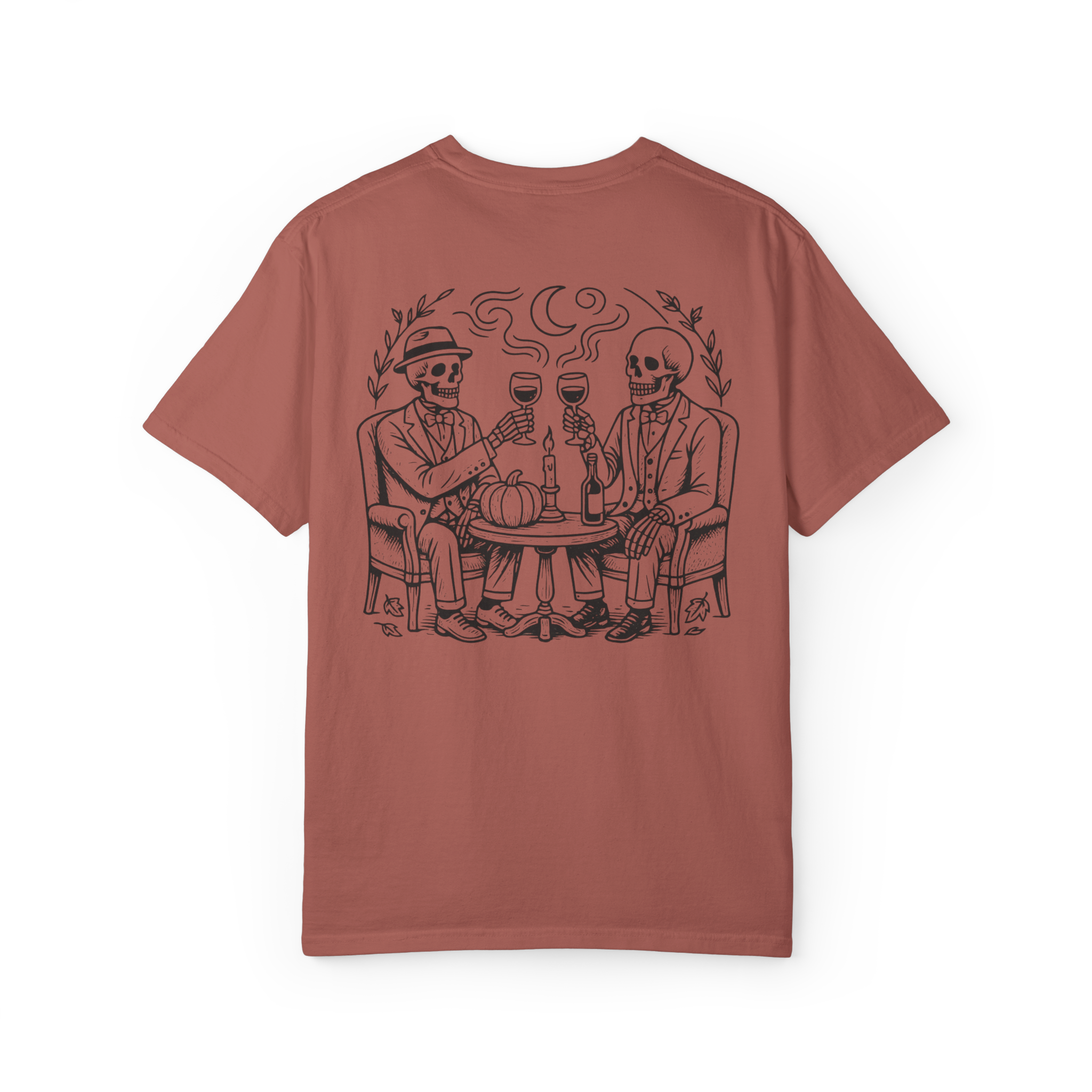 Gentlemen’s Toast B&W Tee | Comfort Colors Vintage Halloween T-Shirt