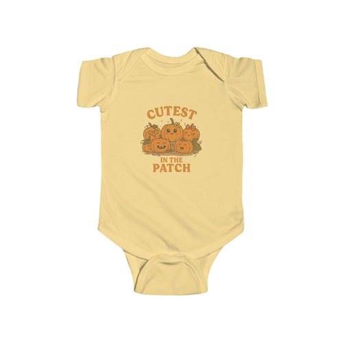 Cutest In The Patch Infant Bodysuit | NB-24M Perfect Baby Shower Gift, Halloween Outfit, Newborn Apparel, Cute Baby Clothes, Fall Fashion